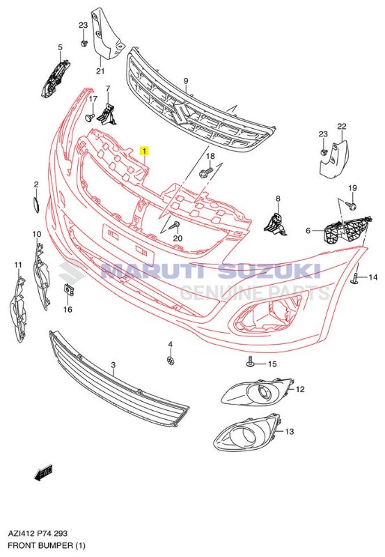 Front Bumper Dezire 75L
